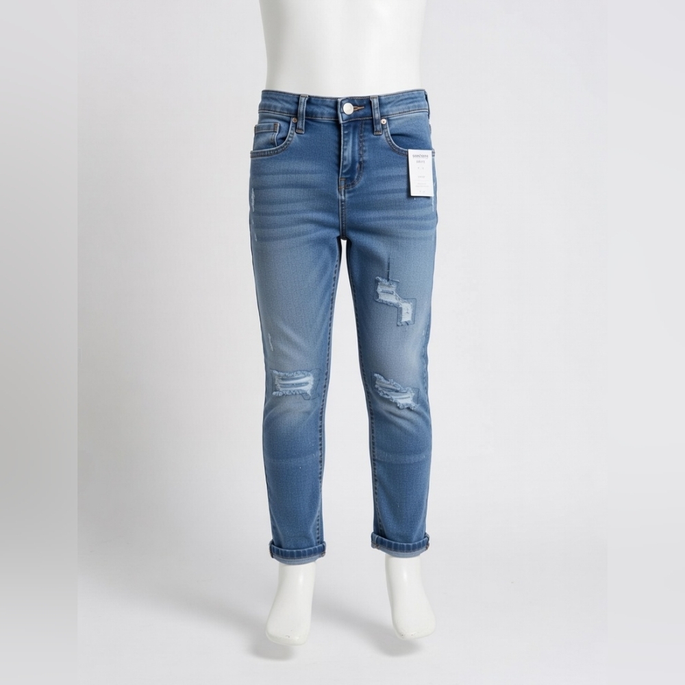 Light Wash Distressed Youth Jeans